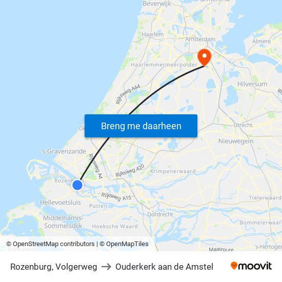 Rozenburg, Volgerweg to Ouderkerk aan de Amstel map