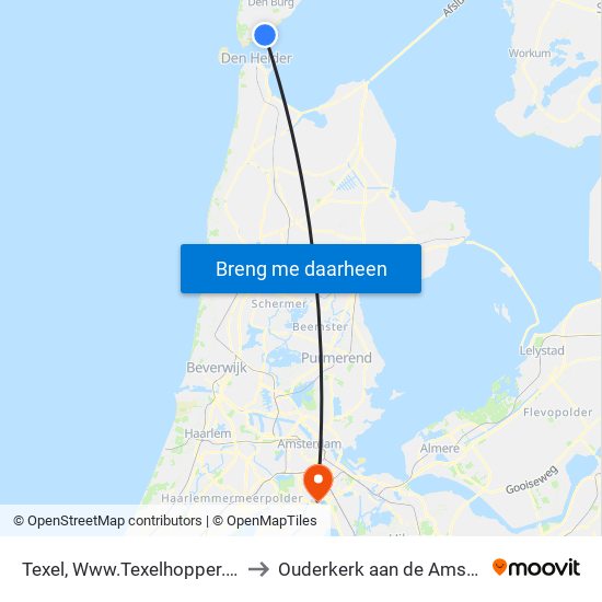 Texel, Www.Texelhopper.Nl to Ouderkerk aan de Amstel map