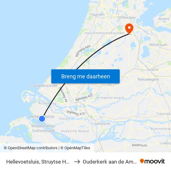 Hellevoetsluis, Struytse Hoeck to Ouderkerk aan de Amstel map