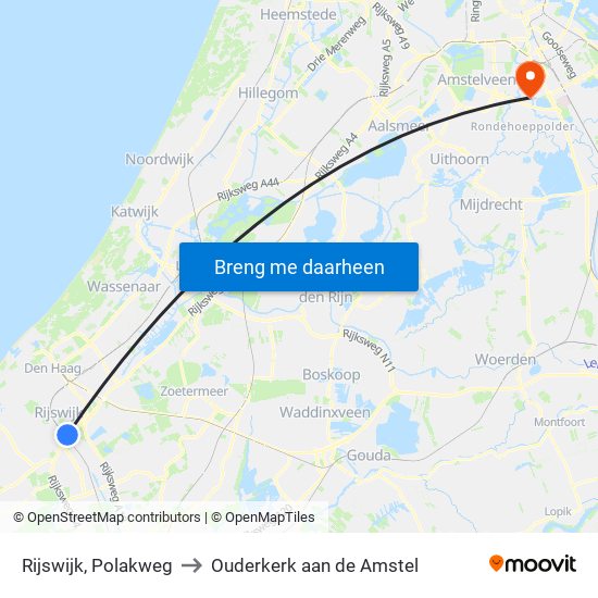 Rijswijk, Polakweg to Ouderkerk aan de Amstel map