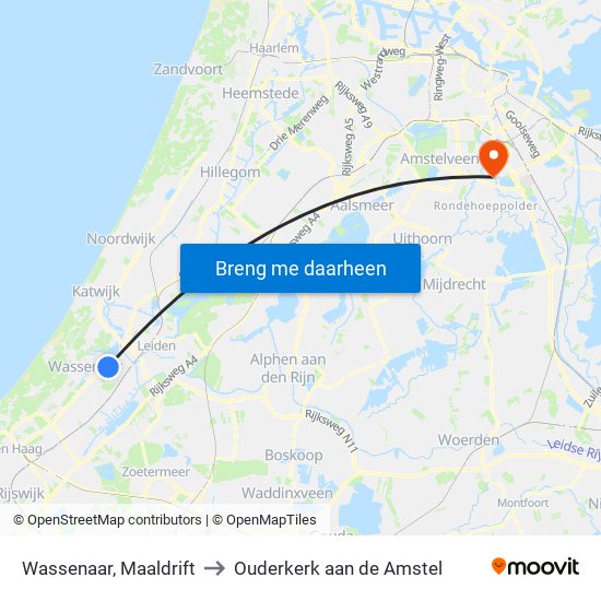 Wassenaar, Maaldrift to Ouderkerk aan de Amstel map