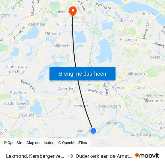 Lexmond, Kersbergenveer to Ouderkerk aan de Amstel map