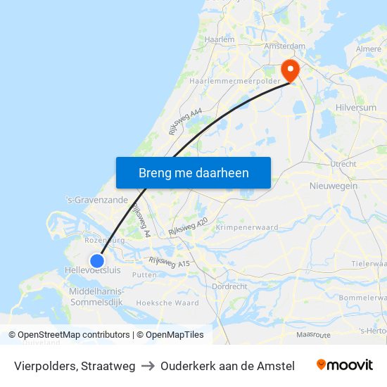 Vierpolders, Straatweg to Ouderkerk aan de Amstel map
