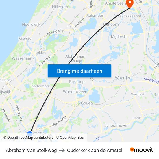 Abraham Van Stolkweg to Ouderkerk aan de Amstel map