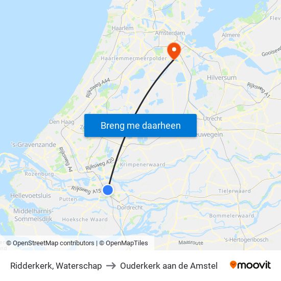 Ridderkerk, Waterschap to Ouderkerk aan de Amstel map