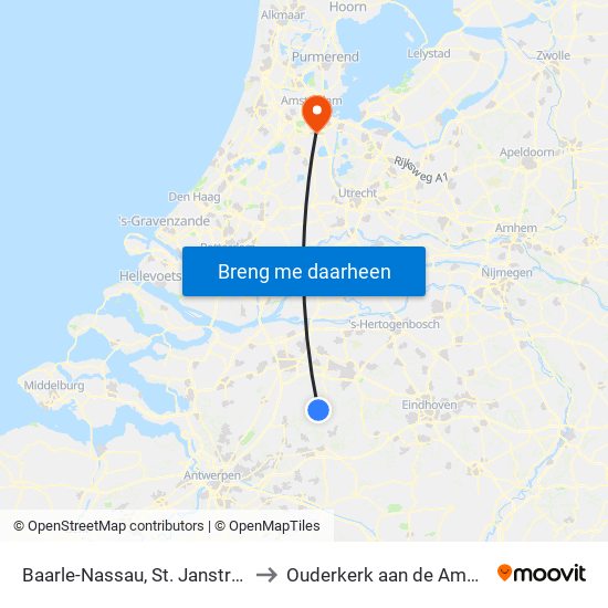Baarle-Nassau, St. Janstraat to Ouderkerk aan de Amstel map
