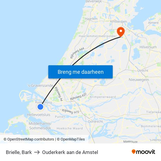 Brielle, Bark to Ouderkerk aan de Amstel map