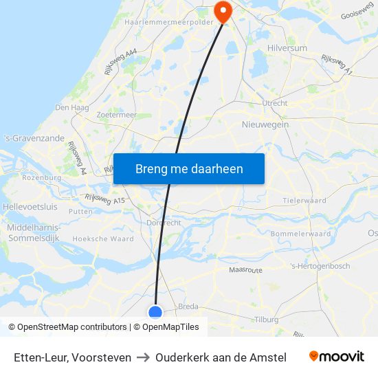 Etten-Leur, Voorsteven to Ouderkerk aan de Amstel map