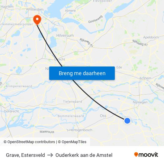 Grave, Estersveld to Ouderkerk aan de Amstel map