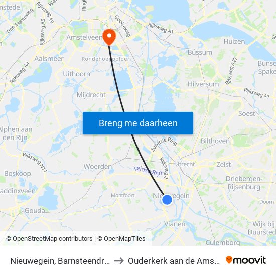 Nieuwegein, Barnsteendrift to Ouderkerk aan de Amstel map