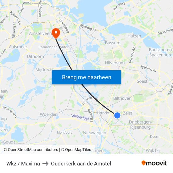 Wkz / Máxima to Ouderkerk aan de Amstel map