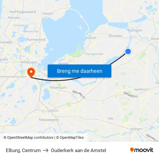 Elburg, Centrum to Ouderkerk aan de Amstel map