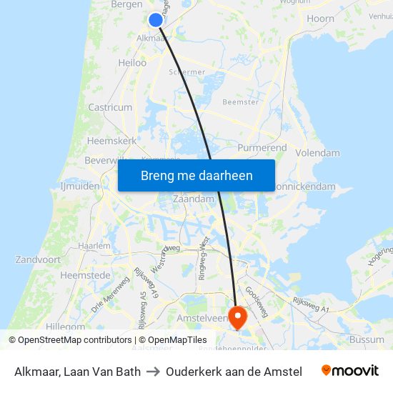 Alkmaar, Laan Van Bath to Ouderkerk aan de Amstel map