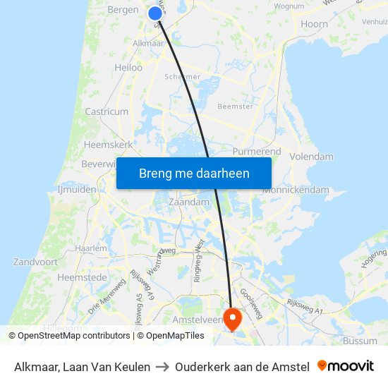 Alkmaar, Laan Van Keulen to Ouderkerk aan de Amstel map
