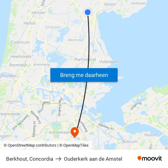 Berkhout, Concordia to Ouderkerk aan de Amstel map