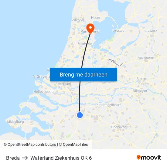 Breda to Waterland Ziekenhuis OK 6 map