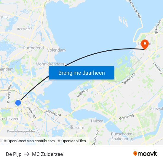 De Pijp to MC Zuiderzee map