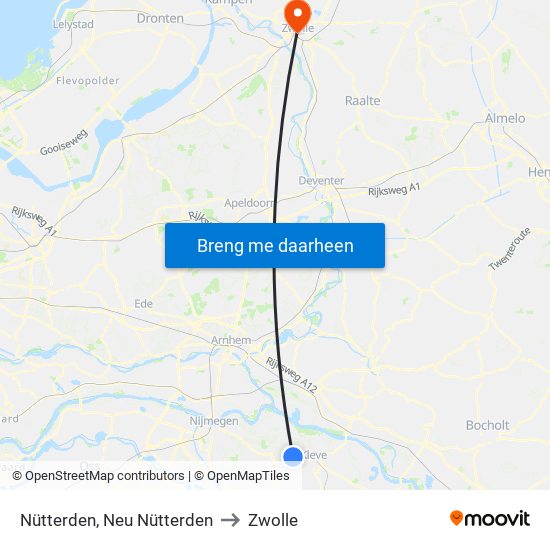 Nütterden, Neu Nütterden to Zwolle map