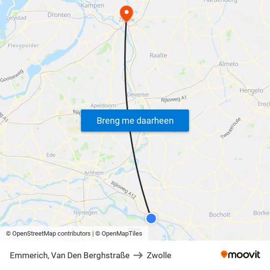 Emmerich, Van Den Berghstraße to Zwolle map