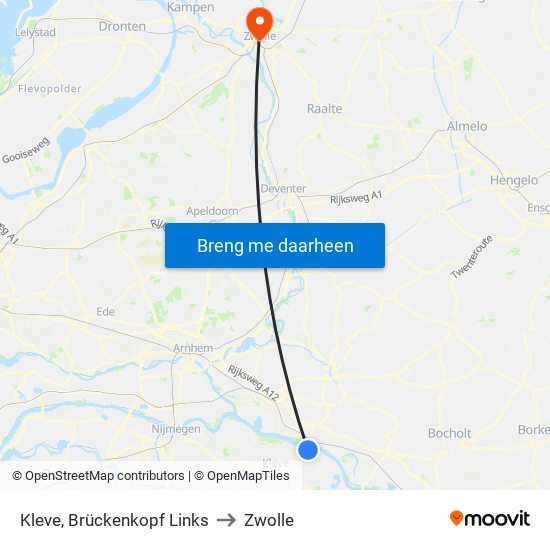 Kleve, Brückenkopf Links to Zwolle map