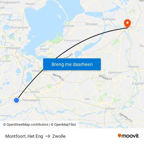 Montfoort, Het Eng to Zwolle map