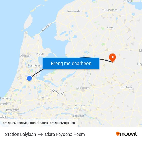 Station Lelylaan to Clara Feyoena Heem map