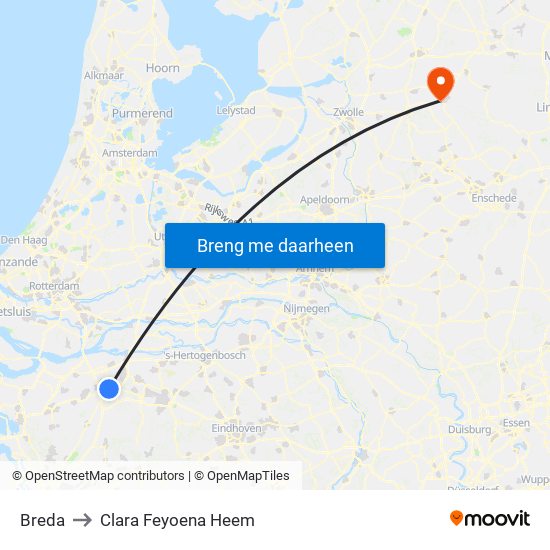 Breda to Clara Feyoena Heem map