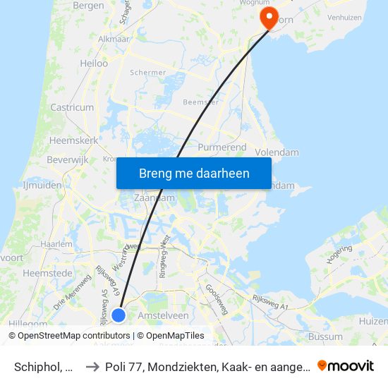 Schiphol, Airport to Poli 77, Mondziekten, Kaak- en aangezichtschirurgie map