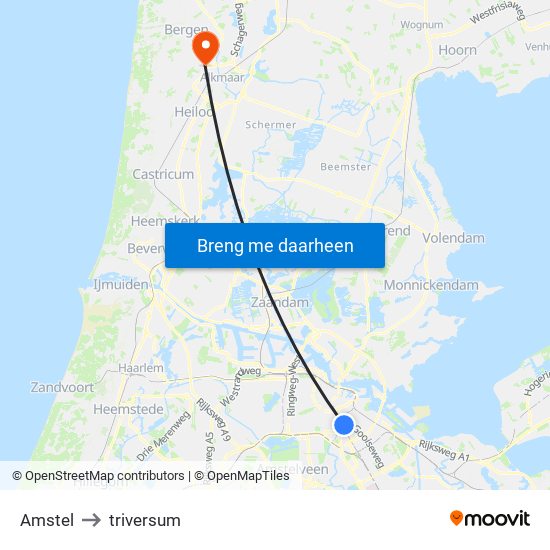 Amstel to triversum map