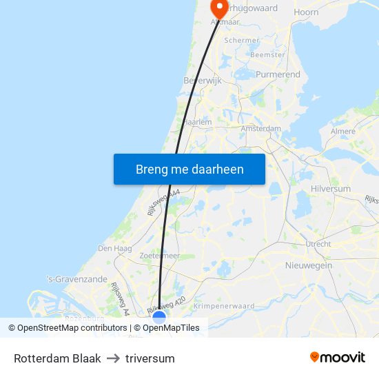 Rotterdam Blaak to triversum map