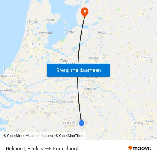 Helmond, Peeleik to Emmeloord map