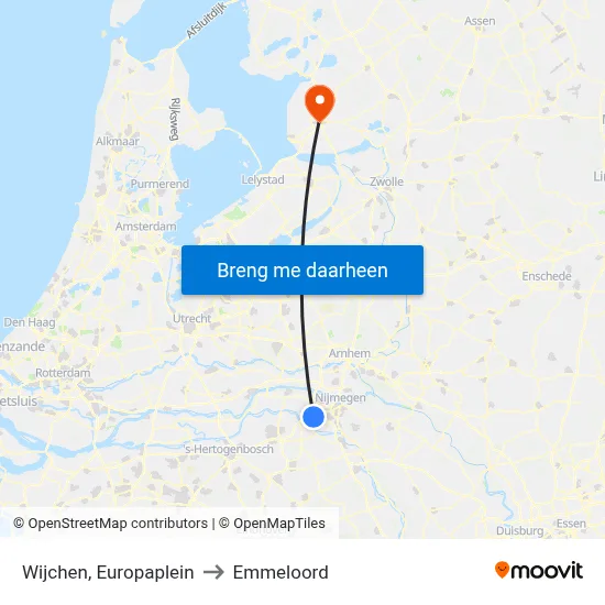 Wijchen, Europaplein to Emmeloord map