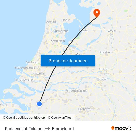 Roosendaal, Takspui to Emmeloord map