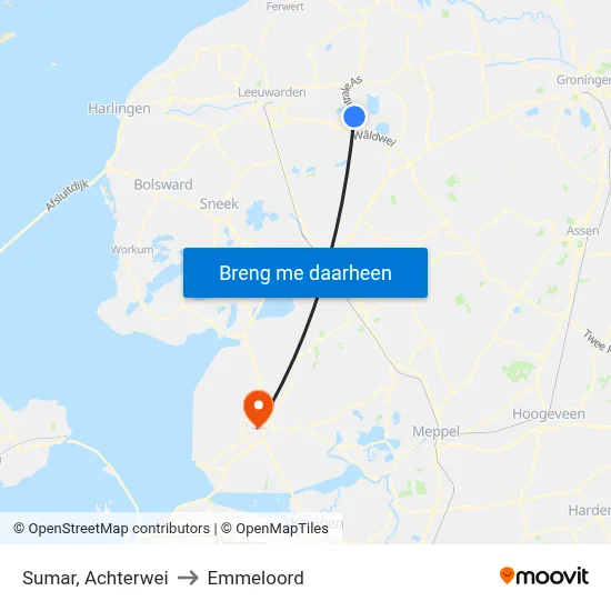 Sumar, Achterwei to Emmeloord map