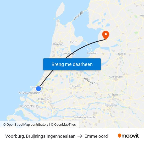 Voorburg, Bruijnings Ingenhoeslaan to Emmeloord map