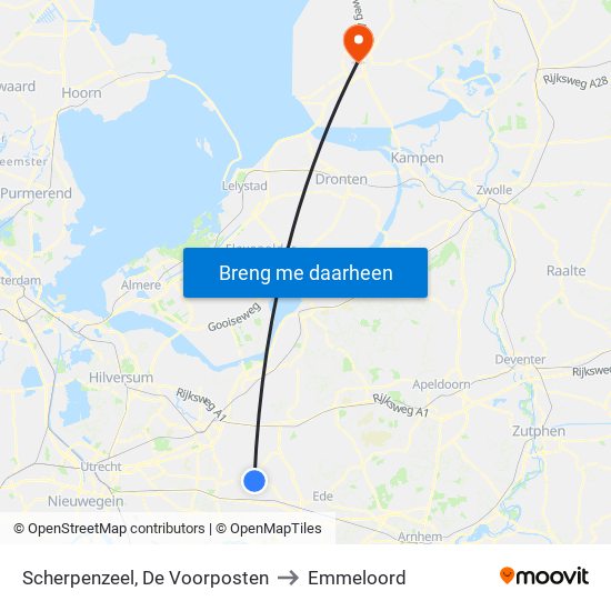 Scherpenzeel, De Voorposten to Emmeloord map