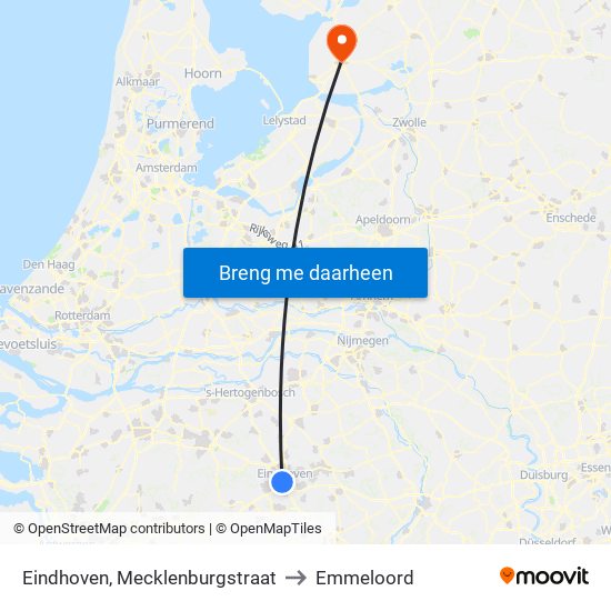 Eindhoven, Mecklenburgstraat to Emmeloord map