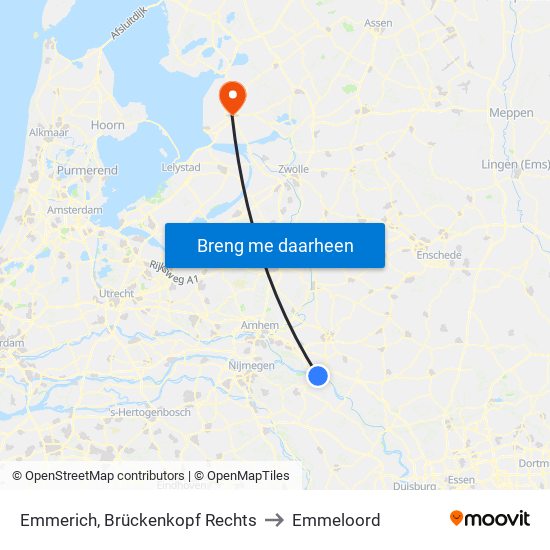 Emmerich, Brückenkopf Rechts to Emmeloord map