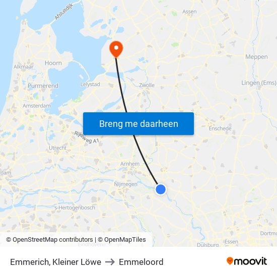 Emmerich, Kleiner Löwe to Emmeloord map