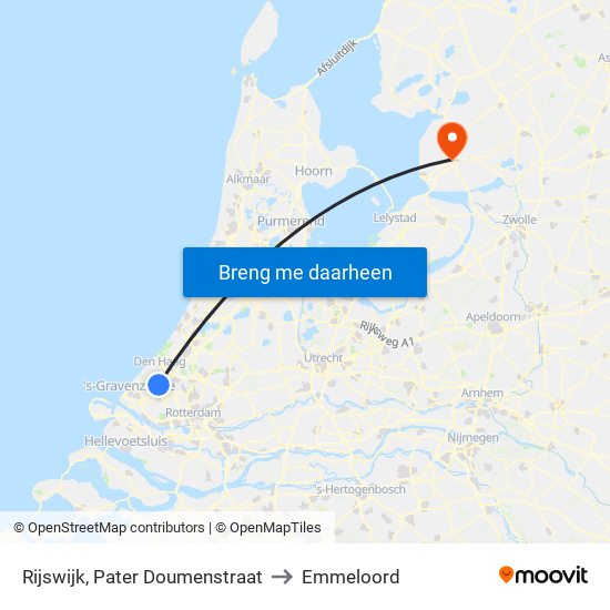 Rijswijk, Pater Doumenstraat to Emmeloord map