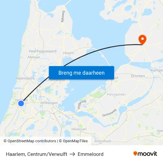 Haarlem, Centrum/Verwulft to Emmeloord map