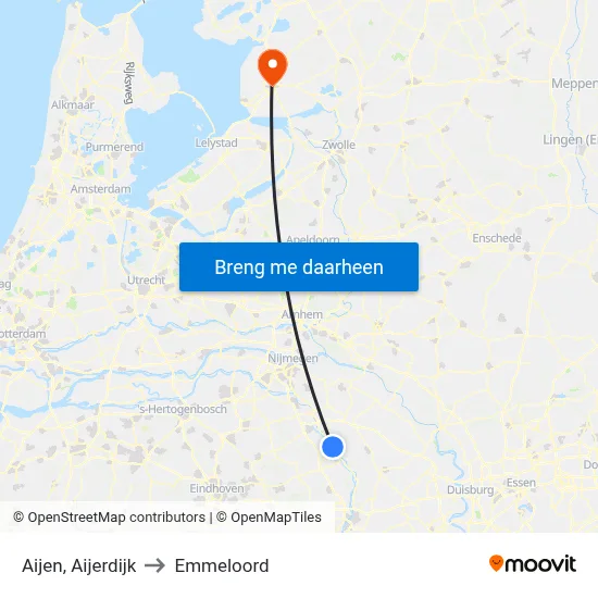 Aijen, Aijerdijk to Emmeloord map