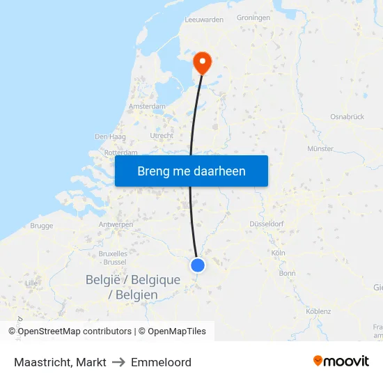 Maastricht, Markt to Emmeloord map
