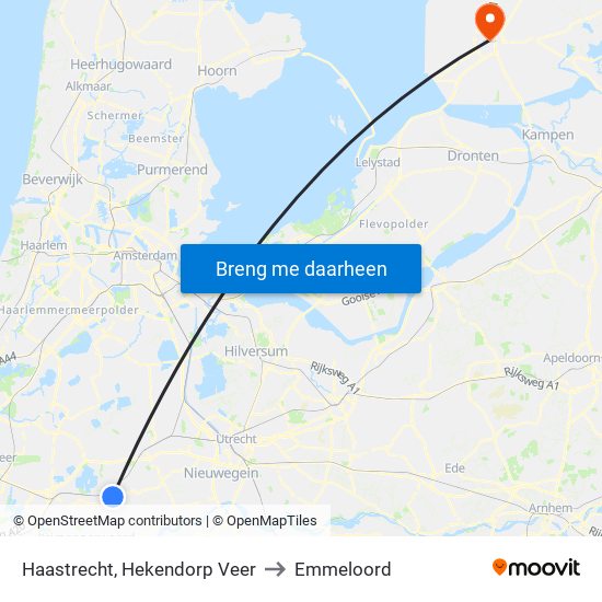 Haastrecht, Hekendorp Veer to Emmeloord map