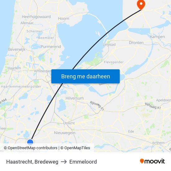 Haastrecht, Bredeweg to Emmeloord map