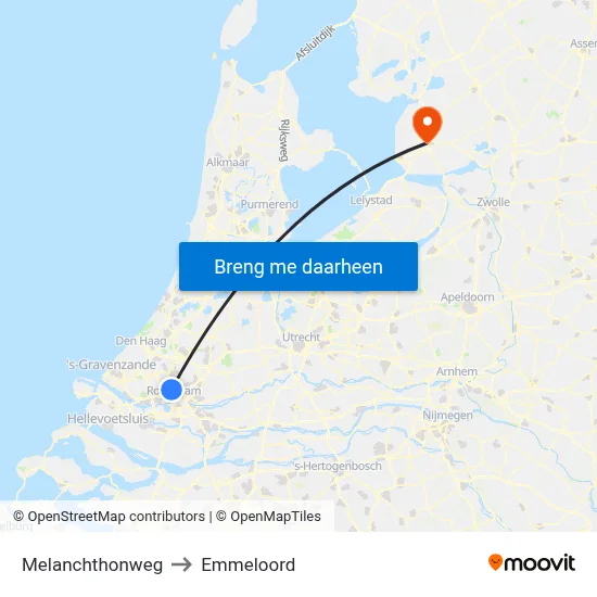 Melanchthonweg to Emmeloord map