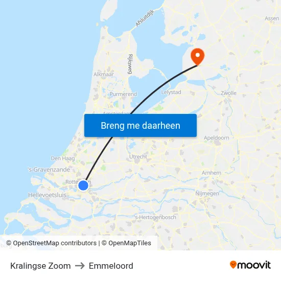 Kralingse Zoom to Emmeloord map
