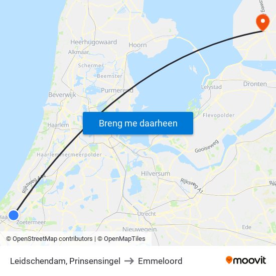 Leidschendam, Prinsensingel to Emmeloord map