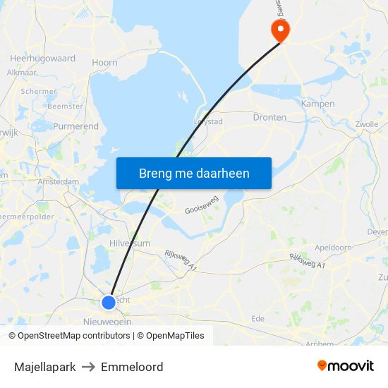 Majellapark to Emmeloord map