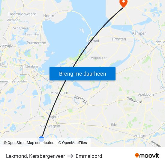 Lexmond, Kersbergenveer to Emmeloord map